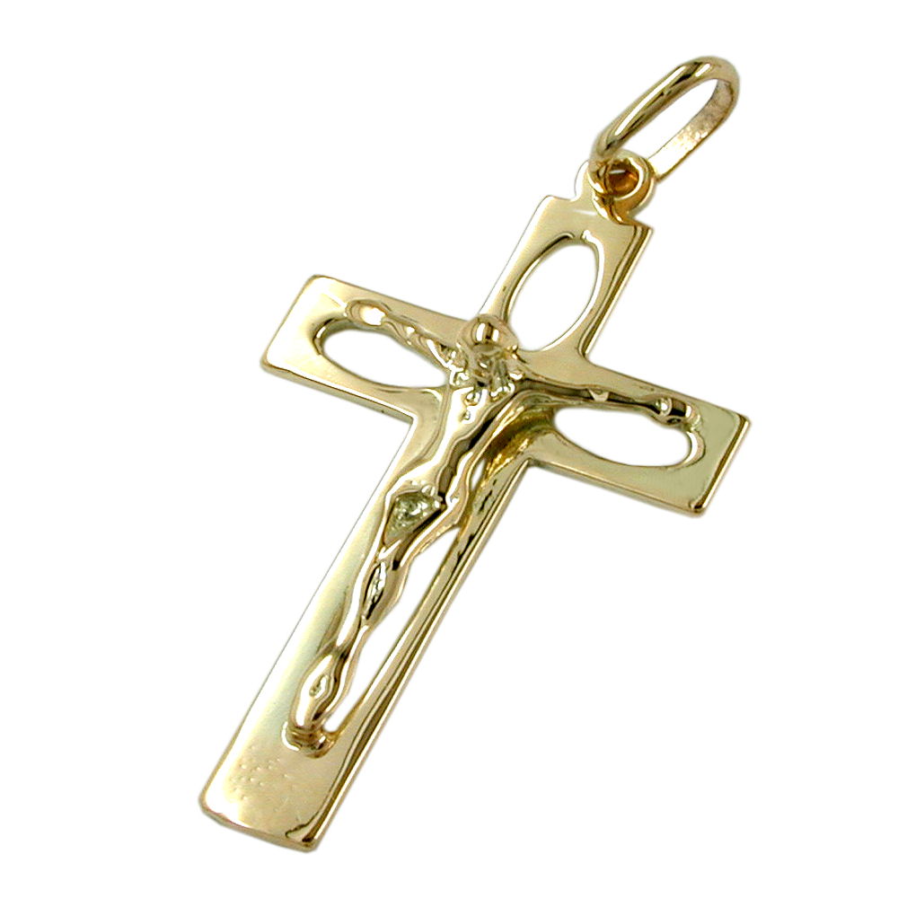 Kultainen krusifiksikoru / Jeesus ristiriipus 14k