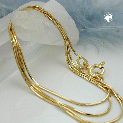 Ohut käärme/ kultakaulaketju 0,7mm/42cm 14k / koru naiselle