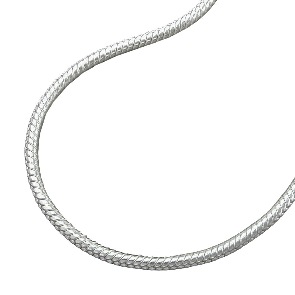 Ohut hopeakaulaketju / Käärmeketju 1,3mm 38cm