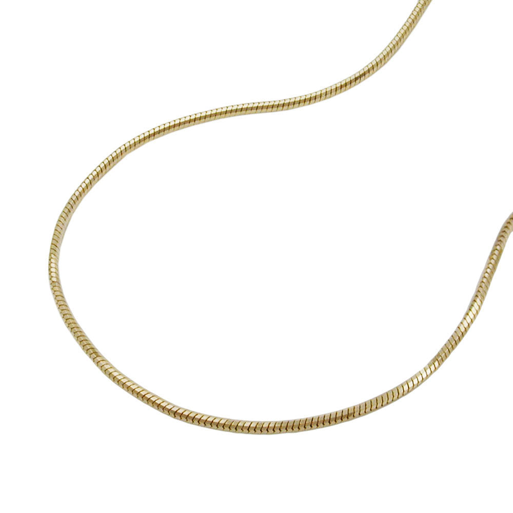 Ohut kultainen kaulaketju / Käärmeketju 0,7mm/42cm 14k