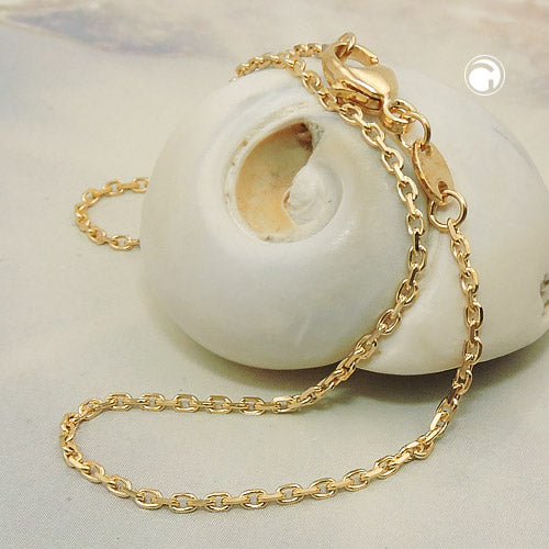 Ohut kultainen ranneketju / Ankkuriketju 1,3mm/19cm 14k