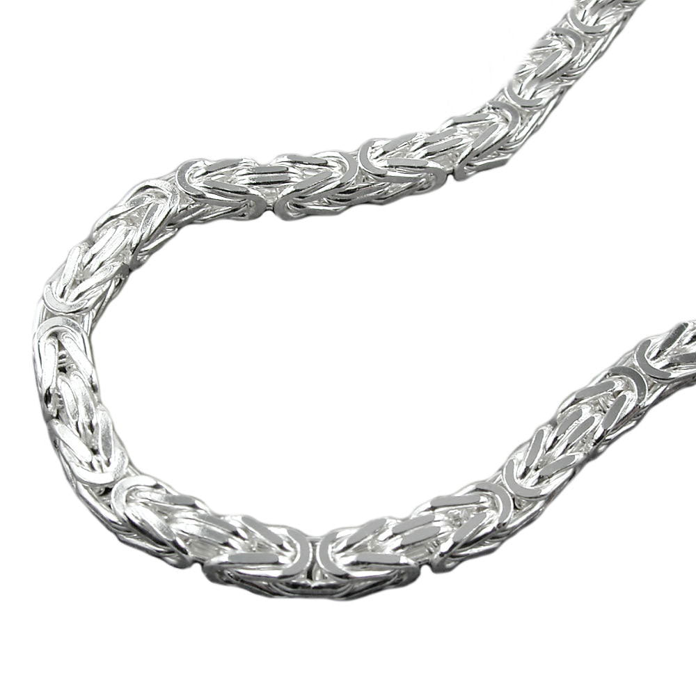 Paksu hopeinen ranneketju / Kuningasketju 4mm 19cm