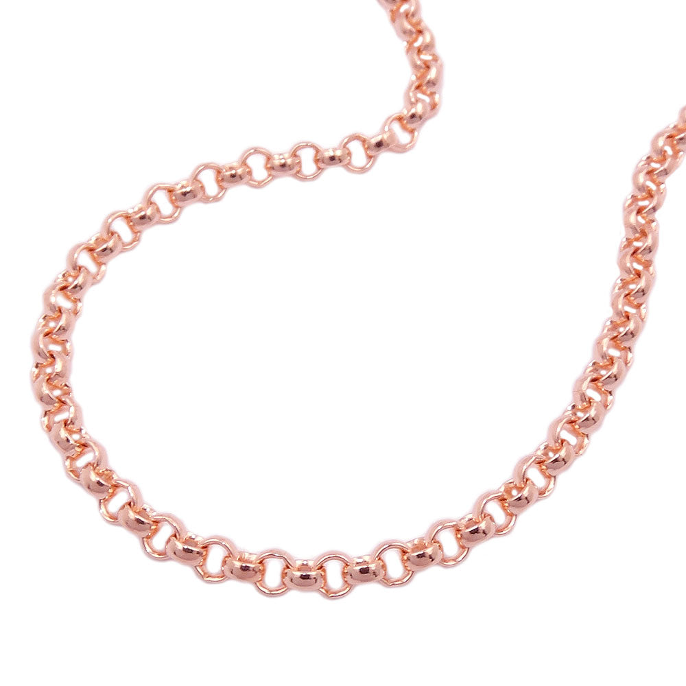 Ruusukultainen ranneketju / papuketju 2,5mm/19cm 14k