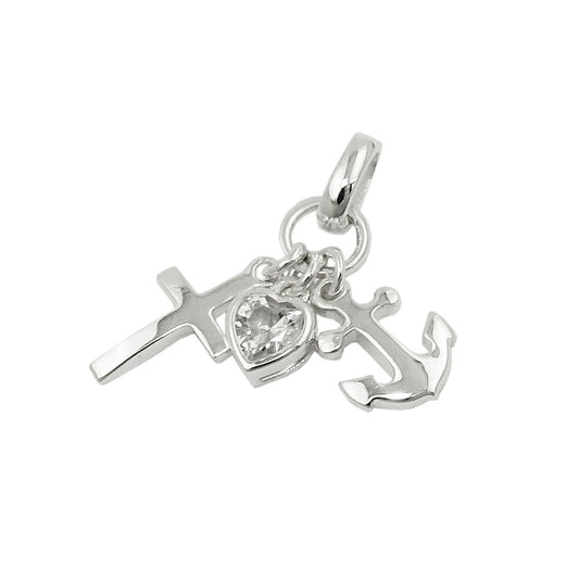 Usko, toivo & rakkaus hopeariipus / zirkoniariipus