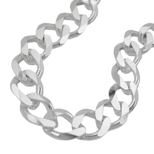 Panssariketju 925-hopeinen kaulaketju miehelle – 11mm leveä, 50cm