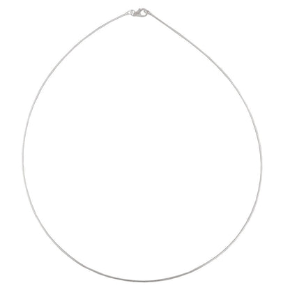 hopeinen choker 1,1mm 45cm - koru naiselle