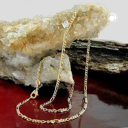 Kultainen kaulaketju / Figaroketju 1,4mm/42cm 14k