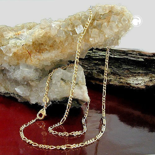 Kultainen kaulaketju / Figaroketju 1,4mm/45cm 14k