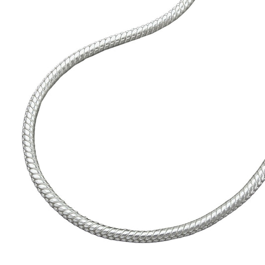 Ohut hopeakaulaketju / Käärmeketju 1,3mm 36cm