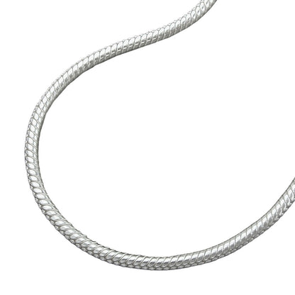Ohut hopeakaulaketju / Käärmeketju 1,3mm 38cm