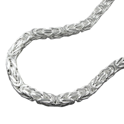 Paksu hopeinen ranneketju / Kuningasketju 4mm 19cm